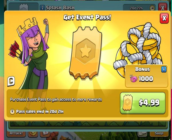 خرید بلیت رویداد کلش اف کلنز EVENT PASS