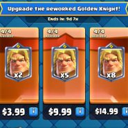 خرید آفر ارتقاع شوالیه طلایی Golden Knight کلش رویال