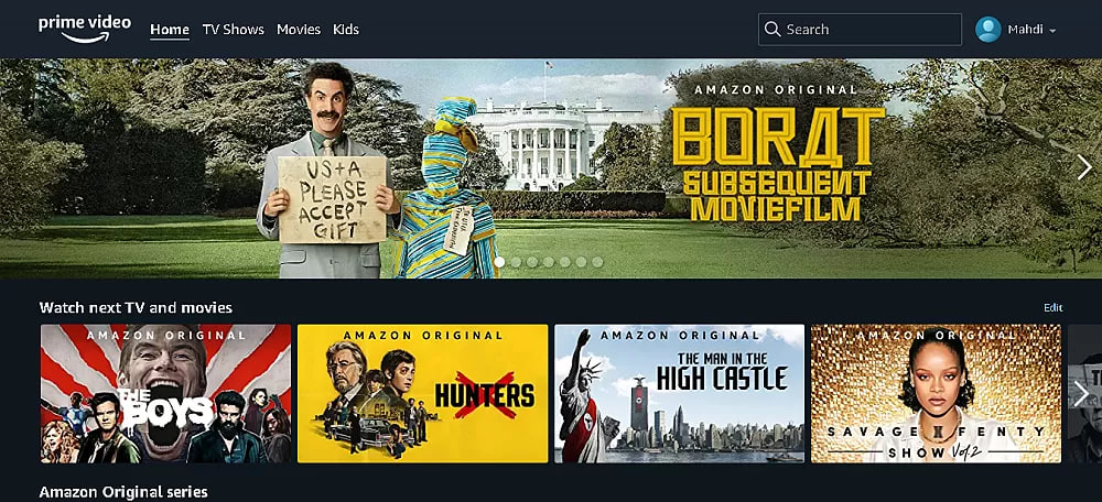 خرید اکانت آمازون پرایم ویدیو Amazon Prime Video 