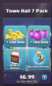 💎 آفر Town Hall 7 pack